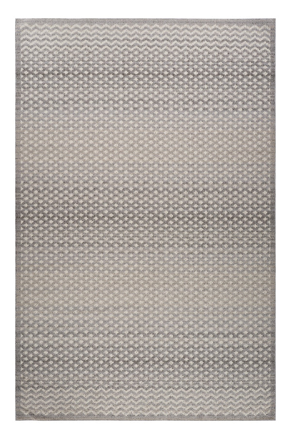 Homeroots 7' X 10' Gray And Beige Moroccan Distressed Area Rug  Polypropylene 558401
