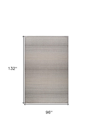 Homeroots 8' X 11' Gray And Beige Moroccan Distressed Area Rug  Polypropylene 558402