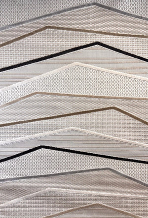 Homeroots 7' X 10' Gray Brown And Beige Abstract Area Rug  Polyester 558405