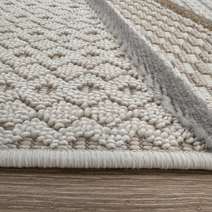 Homeroots 7' X 10' Gray Brown And Beige Abstract Area Rug  Polyester 558405