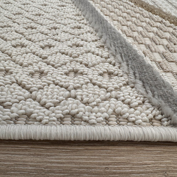 Homeroots 7' X 10' Gray Brown And Beige Abstract Area Rug  Polyester 558405