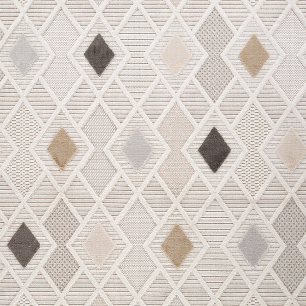 Homeroots 7' X 10' Cream And Beige Abstract Distressed Area Rug  Polyester 558413