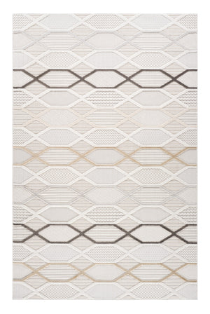 Homeroots 7' X 10' Cream And Beige Abstract Distressed Area Rug  Polyester 558417