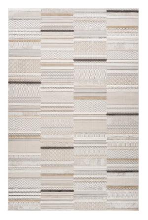 Homeroots 4' X 6' Gray And Beige Abstract Distressed Area Rug  Polyester 558423