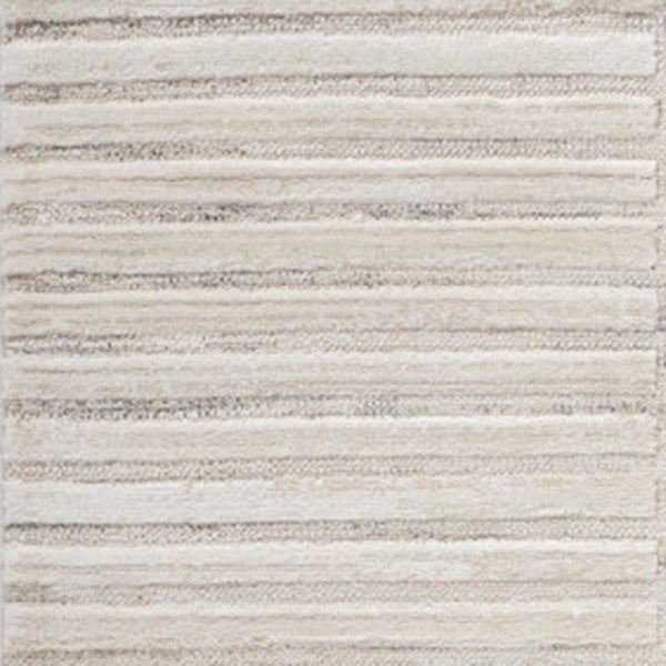 HomeRoots 8' X 11' Cream and Beige Abstract Area Rug - Stylish, Durable, Stain-Resistant Design for Modern Homes 558432
