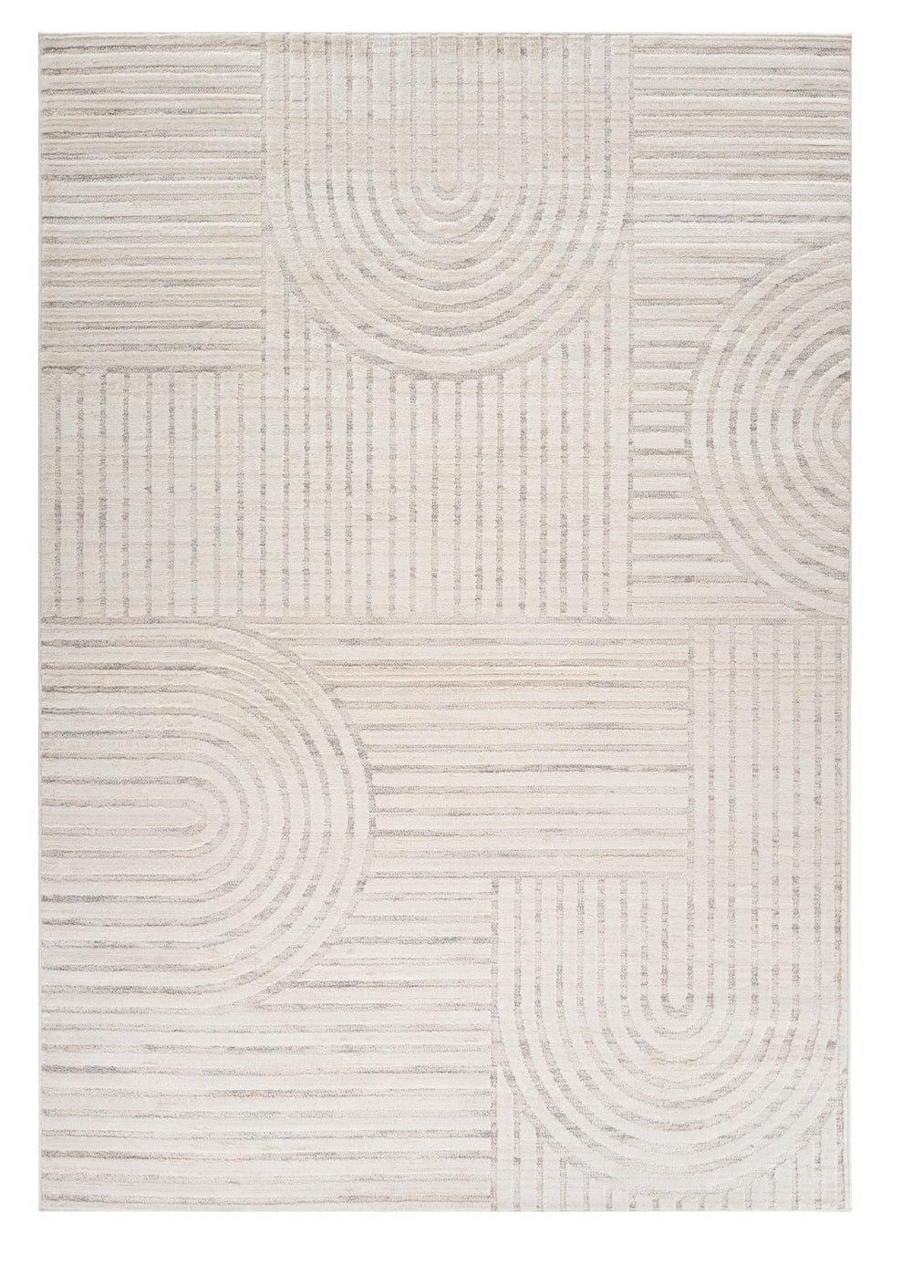 Homeroots 8' X 11' Cream And Beige Abstract Area Rug  Polyester 558432