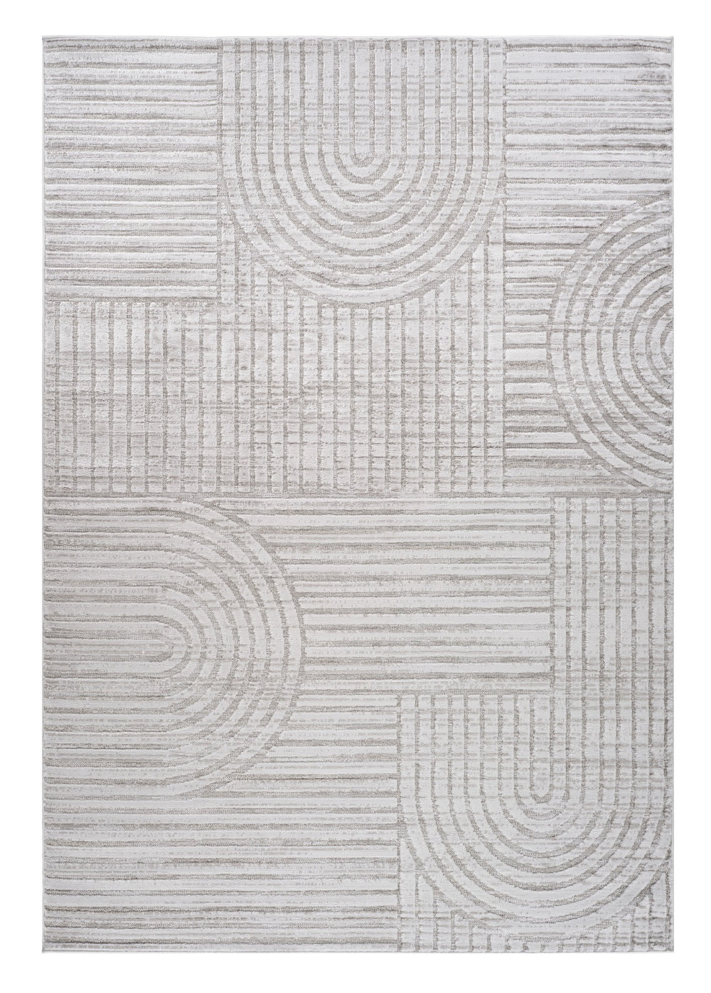 Homeroots 5' X 8' Light Gray And Ivory Abstract Distressed Area Rug  Polyester 558436