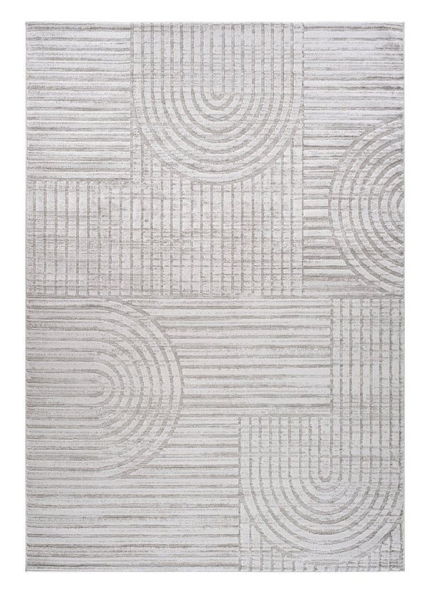 Homeroots 5' X 8' Light Gray And Ivory Abstract Distressed Area Rug  Polyester 558436