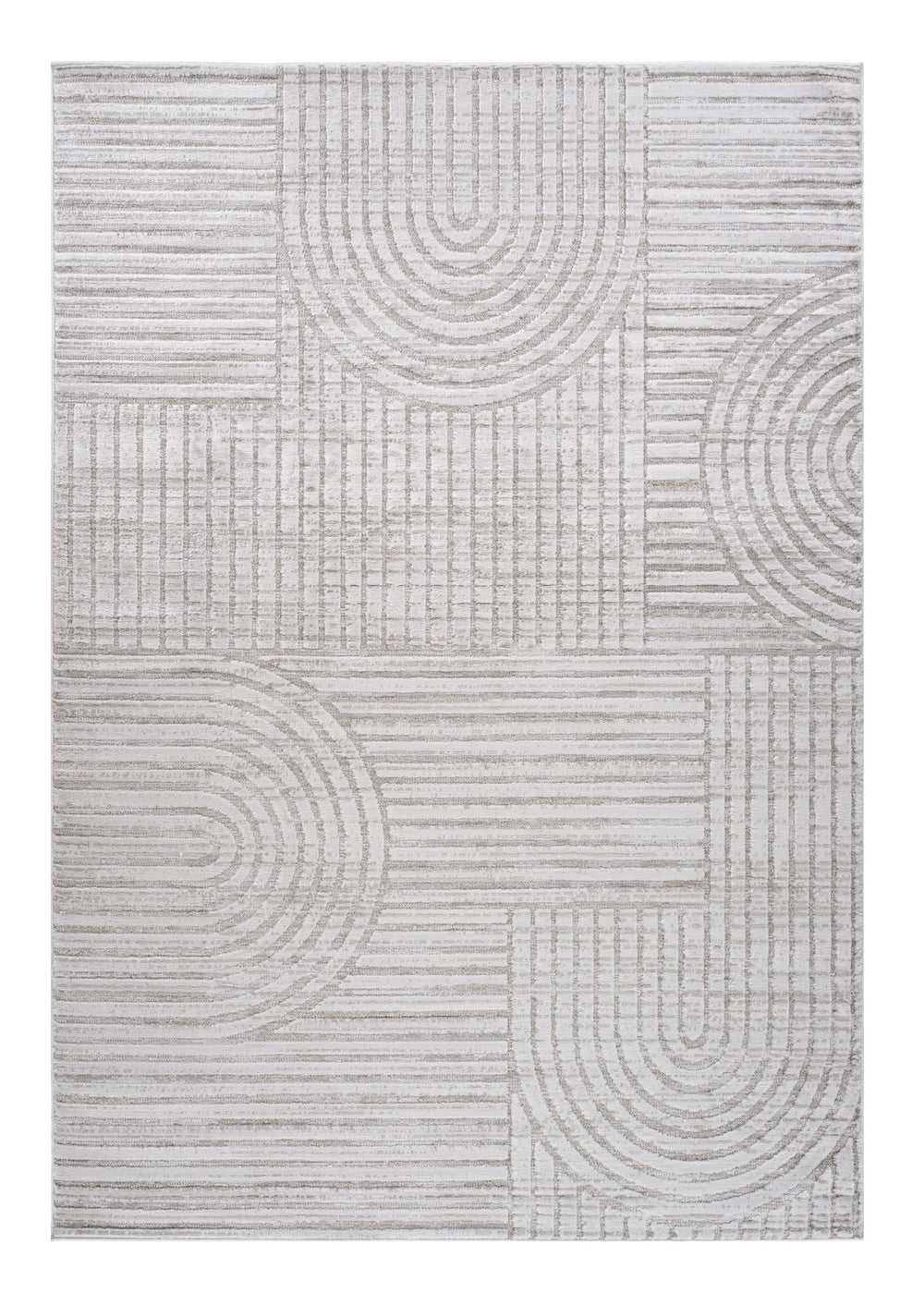 Homeroots 8' X 11' Gray And Ivory Abstract Distressed Area Rug  Polyester 558438