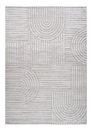 Homeroots 8' X 11' Gray And Ivory Abstract Distressed Area Rug  Polyester 558438