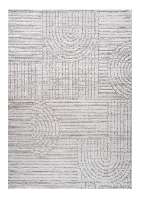 Homeroots 8' X 11' Gray And Ivory Abstract Distressed Area Rug  Polyester 558438