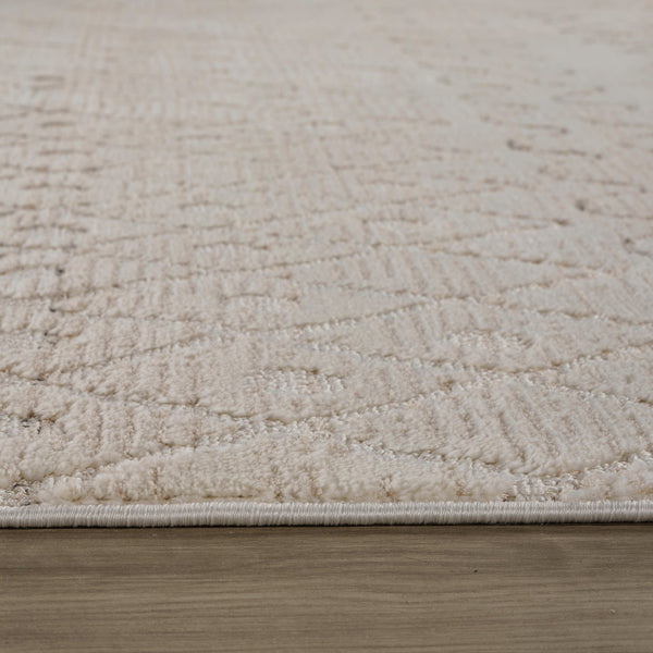 Homeroots 5' X 8' Gray And Beige Abstract Distressed Area Rug  Polyester 558448