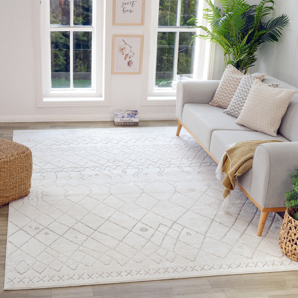 Homeroots 5' X 8' Gray And Beige Abstract Distressed Area Rug  Polyester 558448