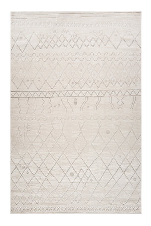 Homeroots 8' X 11' Gray And Beige Abstract Distressed Area Rug  Polyester 558450