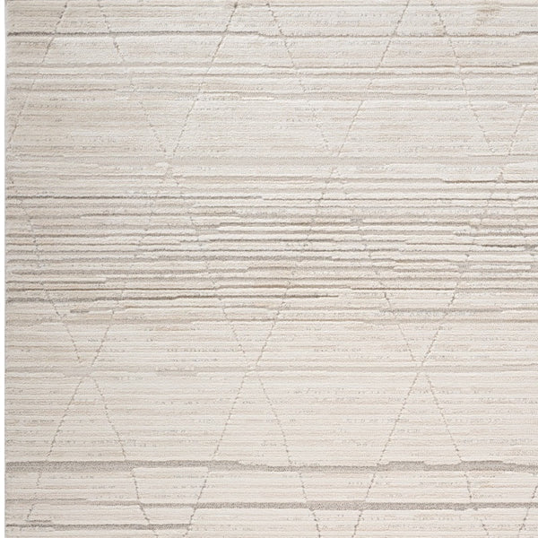 Homeroots 7' X 10' Cream And Beige Abstract Area Rug  Polyester 558455