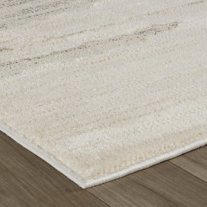 HomeRoots 5' Gray and Beige Abstract Distressed Area Rug - Durable, Stain-Resistant Design for Any Room 5' X 8' 558460