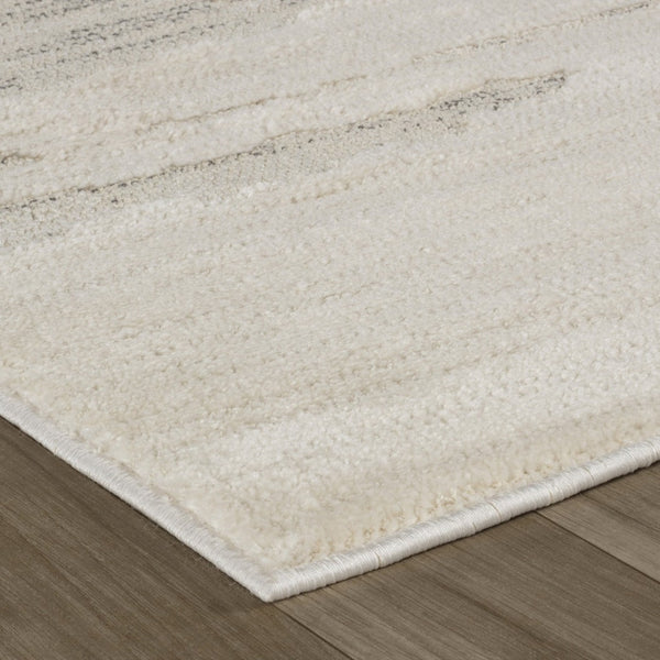 HomeRoots 7' Gray and Beige Abstract Distressed Area Rug - Stylish, Durable, and Perfect for Modern Interiors 558461