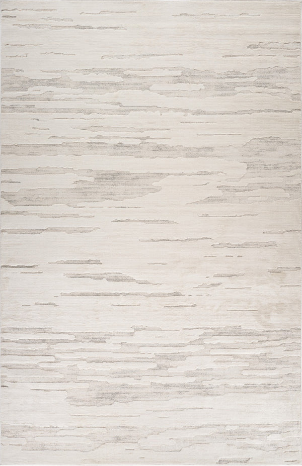 HomeRoots 5' Gray and Beige Abstract Distressed Area Rug - Durable, Stain-Resistant Design for Any Room 8' X 11' 558462