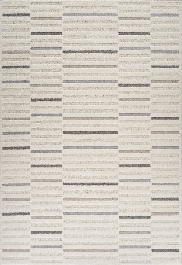 Homeroots 4' X 6' Gray And Cream Abstract Distressed Area Rug  Polypropylene 558464