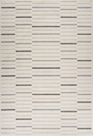 HomeRoots 5' Gray and Cream Abstract Distressed Area Rug - Modern Elegance for High-Traffic Spaces and Homes 8' X 11' 558467