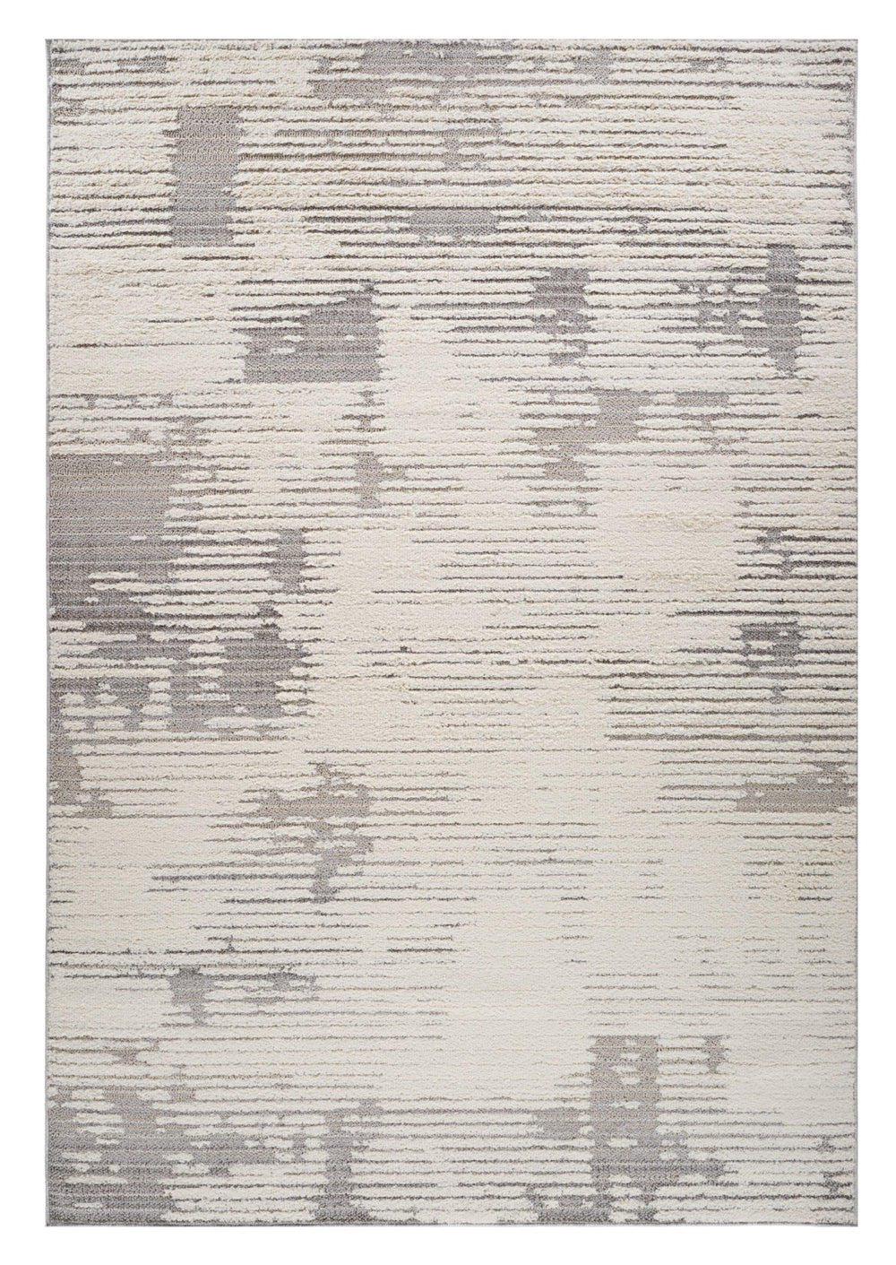 Homeroots 4' X 6' Gray And Cream Abstract Distressed Area Rug  Polypropylene 558469