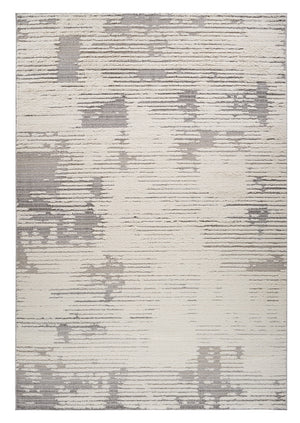 Homeroots 4' X 6' Gray And Cream Abstract Distressed Area Rug  Polypropylene 558469
