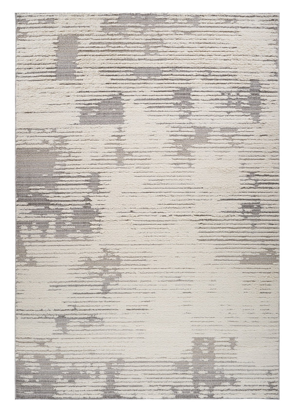 Homeroots 4' X 6' Gray And Cream Abstract Distressed Area Rug  Polypropylene 558469