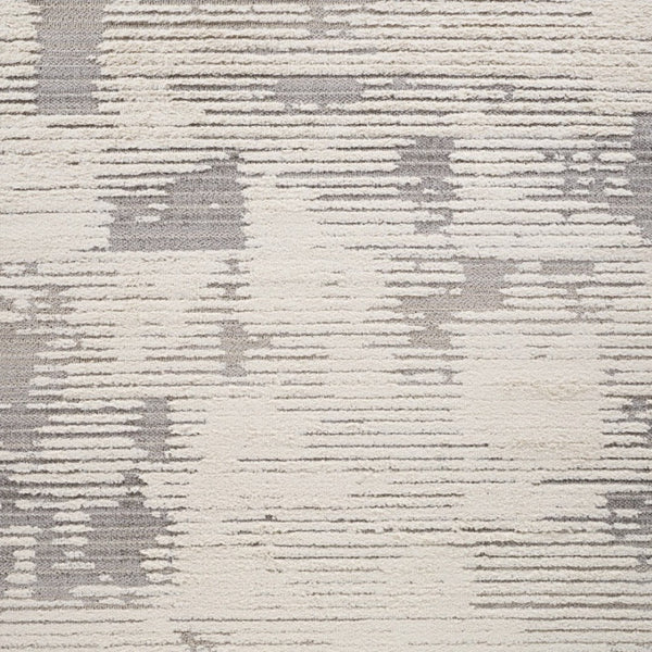 HomeRoots 5' Gray and Cream Abstract Distressed Area Rug - Stylish, Durable Design for Busy Homes & Modern Decor 5' X 8' 558470
