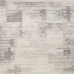HomeRoots 5' Gray and Cream Abstract Distressed Area Rug - Stylish, Durable Design for Busy Homes & Modern Decor 7' X 10' 558471