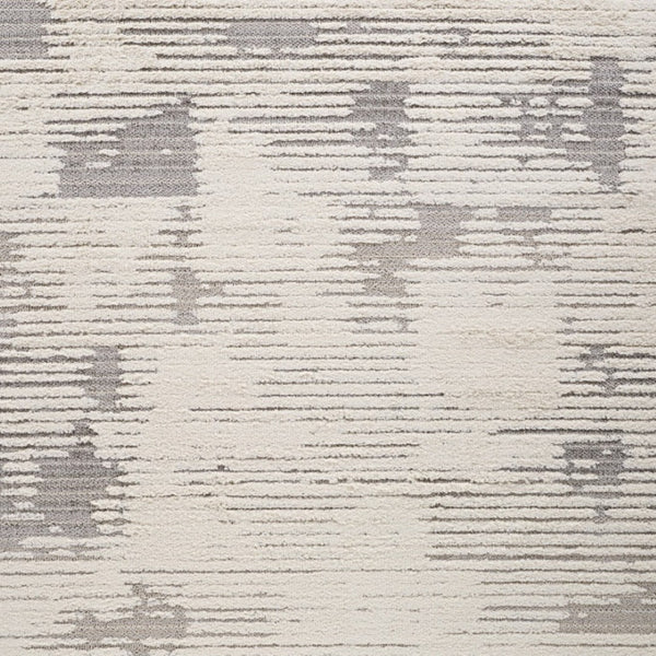 HomeRoots 5' Gray and Cream Abstract Distressed Area Rug - Stylish, Durable Design for Busy Homes & Modern Decor 7' X 10' 558471