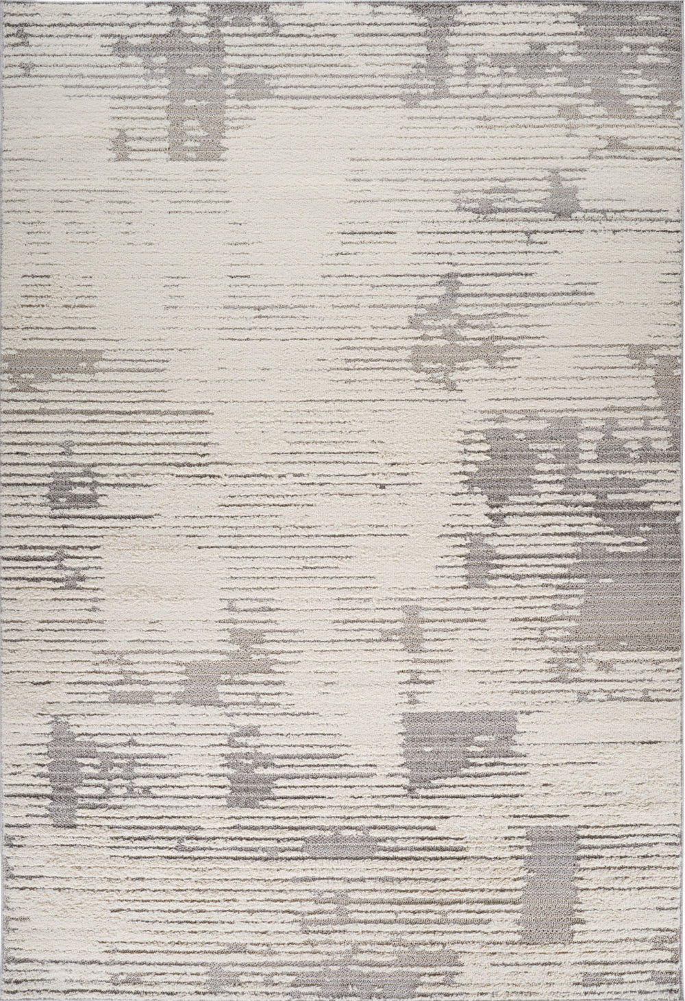 Homeroots 8' X 11' Gray And Cream Abstract Distressed Area Rug  Polypropylene 558472