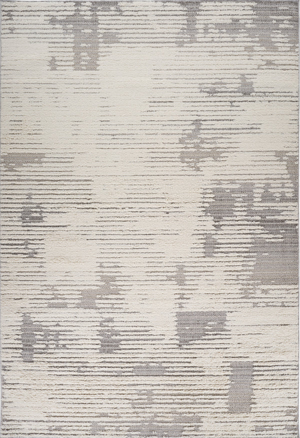 Homeroots 8' X 11' Gray And Cream Abstract Distressed Area Rug  Polypropylene 558472