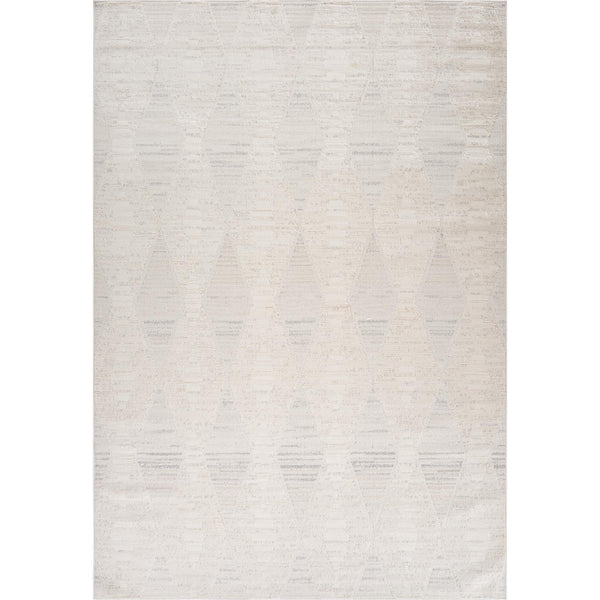 Homeroots 5' X 8' Cream And Beige Geometric Distressed Area Rug  Polyester 558491