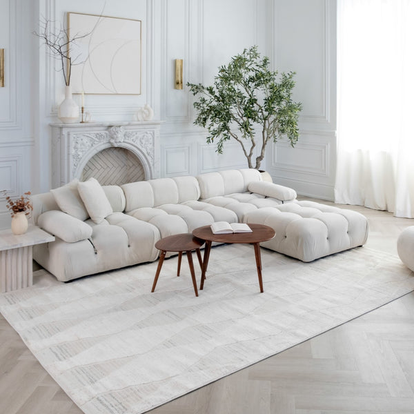 Homeroots 8' X 11' Cream And Beige Geometric Distressed Area Rug  Polyester 558493