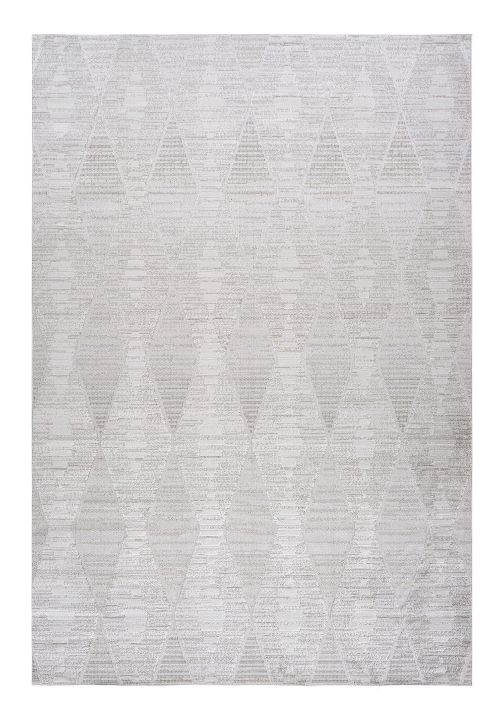 Homeroots 4' X 6' Gray And Ivory Geometric Distressed Area Rug  Polyester 558496
