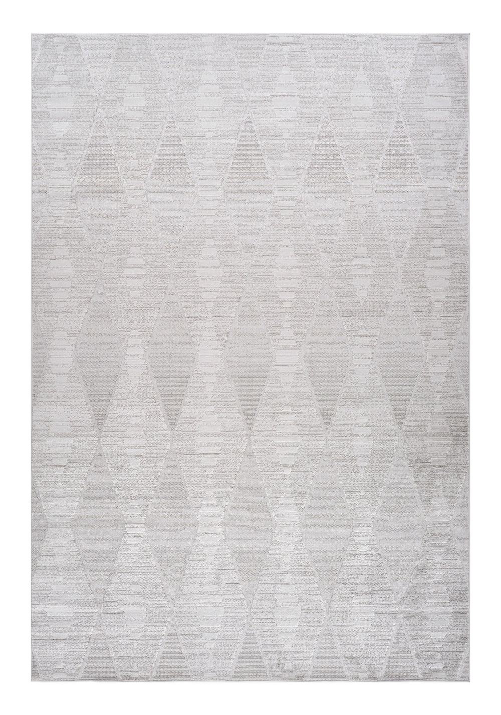Homeroots 5' X 8' Gray And Ivory Geometric Distressed Area Rug  Polyester 558497
