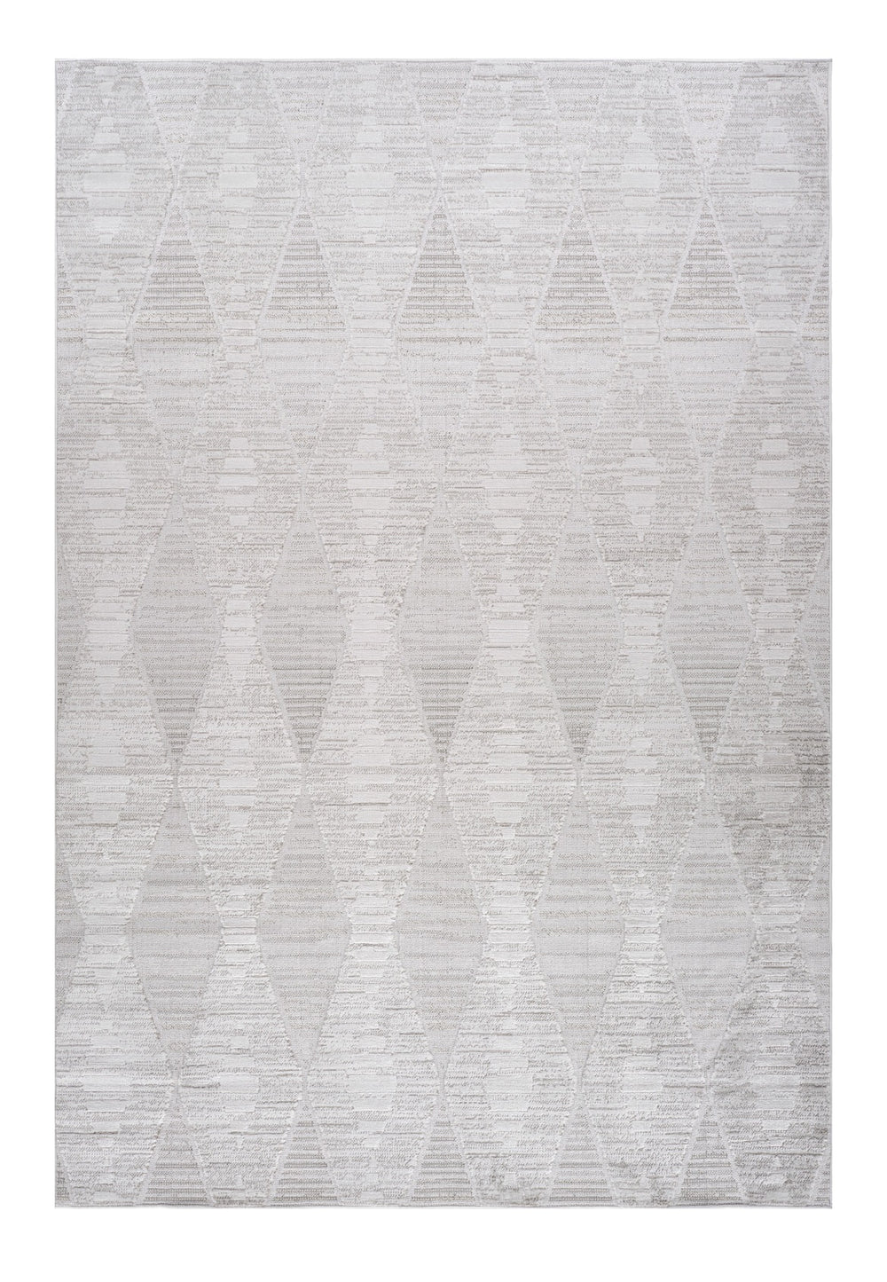 Homeroots 8' X 11' Gray And Ivory Geometric Distressed Area Rug  Polyester 558499