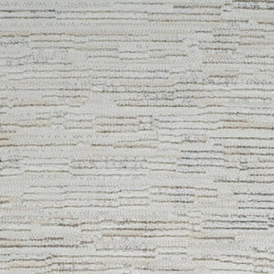 Homeroots 8' Gray And Beige Geometric Distressed Runner Rug - Durable, Stain Resistant, Perfect For High Traffic Areas! 2' X 8' Polyester 558501