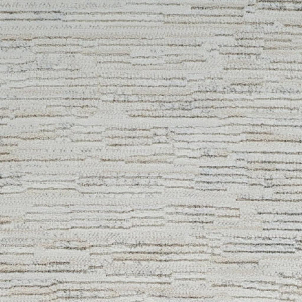 Homeroots 8' Gray And Beige Geometric Distressed Runner Rug - Durable, Stain Resistant, Perfect For High Traffic Areas! 2' X 8' Polyester 558501