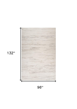 Homeroots 8' X 11' Cream And Beige Abstract Area Rug  Polyester 558505