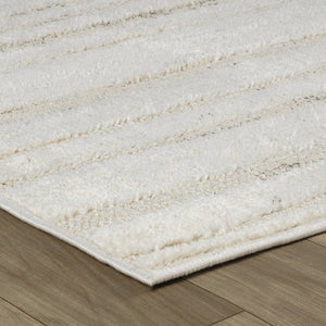 HomeRoots 5' Gray and Beige Geometric Distressed Area Rug - Stylish, Stain-Resistant, Perfect for Any Room 8' X 11' 558511