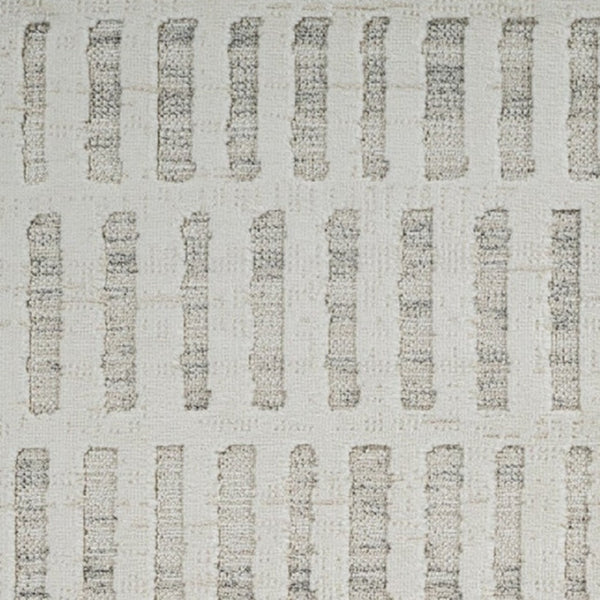 Homeroots 8' Gray And Beige Geometric Distressed Runner Rug - Stylish, Stain-resistant, Perfect For High-traffic Areas  Polyester 558513