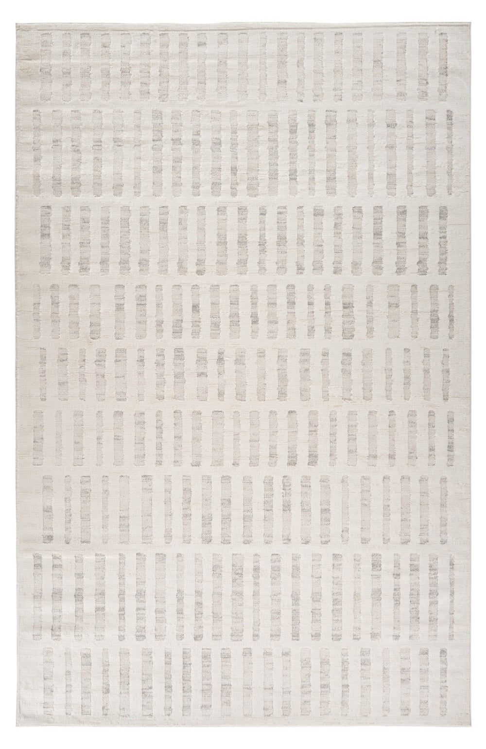 Homeroots 5' X 8' Gray And Beige Geometric Distressed Area Rug  Polyester 558515