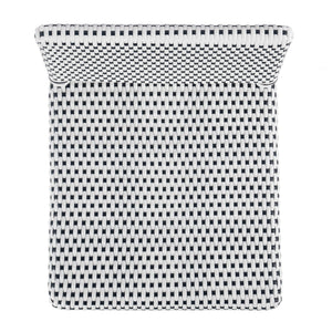 Butler Specialty Serienna Low Back Rattan Counter Stool – Stylish Modern Island Charm For Kitchen And Bar Spaces White And Navy Dot Rattan,Polyurethane Synthetic (Pe) Rattan 5585291-butler