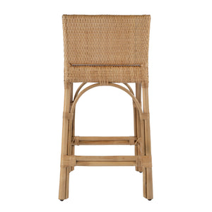 Butler Specialty Serienna Low Back Rattan Counter Stool – Stylish Modern Island Charm For Kitchen And Bar Spaces Natural Rattan 5585404-butler