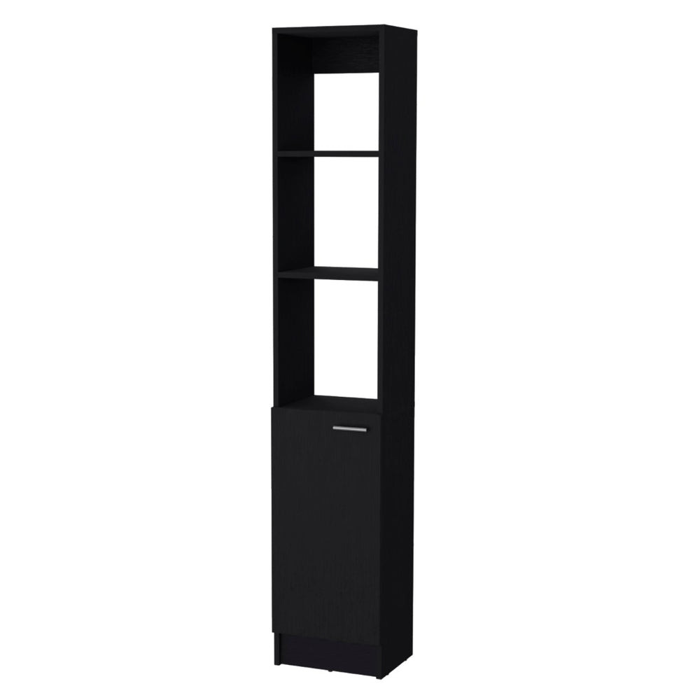 HomeRoots 13" Black Wood Freestanding Bathroom Vanity - Compact, Stylish Storage Solution for Small Spaces 558545