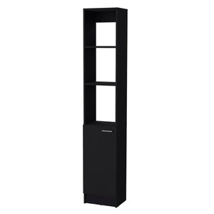 HomeRoots 13" Black Wood Freestanding Bathroom Vanity - Compact, Stylish Storage Solution for Small Spaces 558545