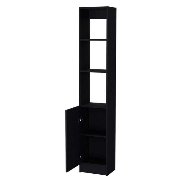 HomeRoots 13" Black Wood Freestanding Bathroom Vanity - Compact, Stylish Storage Solution for Small Spaces 558545