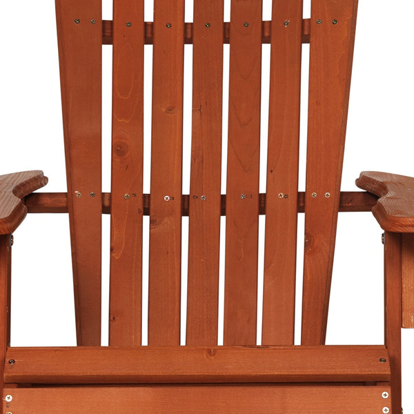 Homeroots 32" Battleship Gray And Natural Wood Heavy Duty Plastic Outdoor Adirondack Chair  Plastic 558551