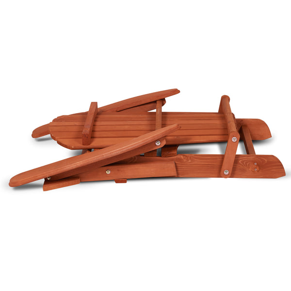 Homeroots 32" Battleship Gray And Natural Wood Heavy Duty Plastic Outdoor Adirondack Chair  Plastic 558551